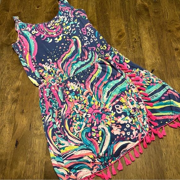 Lilly Pulitzer Jarrett Romper Beach Loot Size Medium Women’s Coastal Beach - Picture 10 of 14